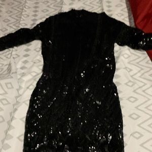 Sequin sheer dress